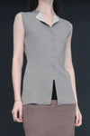 SWAYING/KNIT double-sided slim cardigan vest SW24SS1T48 marl